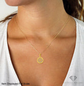 Stainless Steel Gold Plated Zodiac, Horoscope, Amulet Disc Pendant Necklace